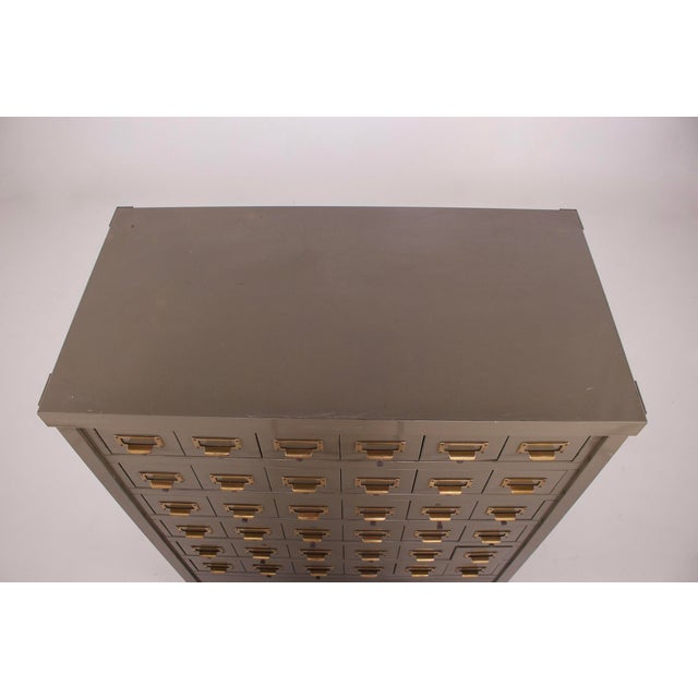 Green Industrial Green Metal Filing Cabinet with Drawers, 1960s For Sale - Image 8 of 10