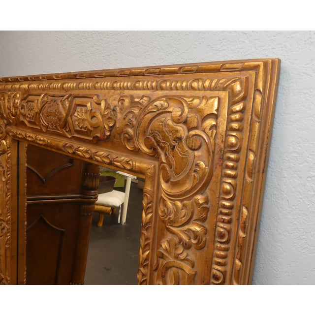Windsor Art & Mirror Company Carved Wood Gilded Mirror Chairish