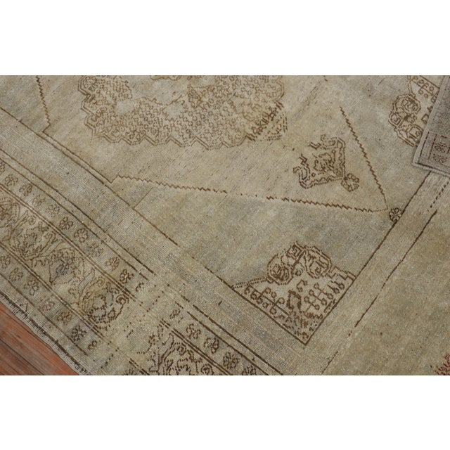 Contemporary Neutral Tone Vintage Turkish Oushak Rug For Sale - Image 3 of 18