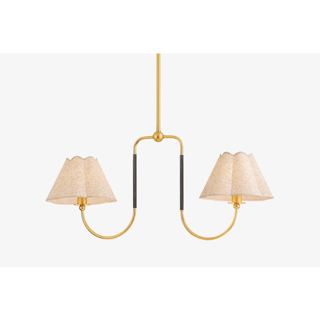 2020s Mitzi Janie 13 in. 2 Light Linear in Aged Brass and True Bronze Finish For Sale - Image 5 of 12