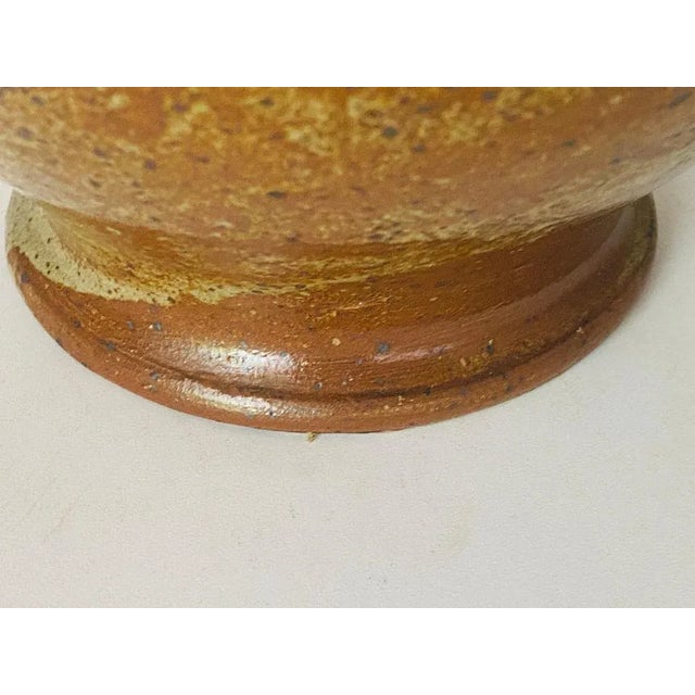 Mid-Century French Provincial Stoneware Pottery Jar For Sale - Image 5 of 12