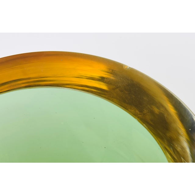 Vintage Murano Sommerso Glass Chunky Geode Bowl Signed Salviati, Italy, 1970's For Sale - Image 12 of 14