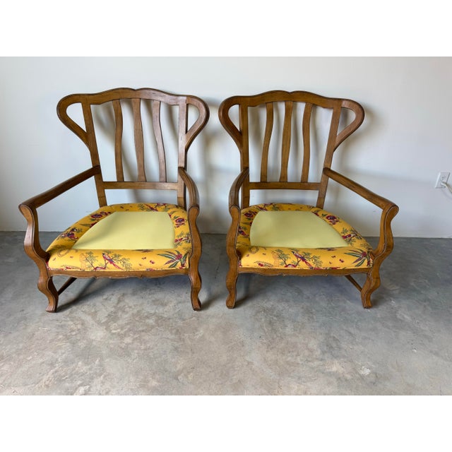 Yellow Vintage Palm Beach Style Lounge Chairs – Set of 2 For Sale - Image 8 of 12