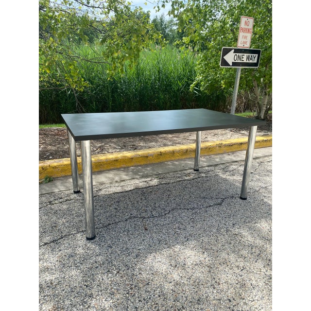 Postmodern Italian Formica and Chrome Dining Table 1970s For Sale - Image 10 of 10