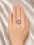 Hollywood Regency 18K White Gold Diamond Multi Color Sapphire Stars Cocktail Ring For Sale - Image 3 of 3