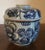 18th Century Chinese Kangxi Blue & White Porcelain Jar and Cover For Sale - Image 9 of 11