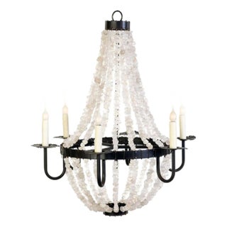 Small Empire All Crystal Chandelier by Lowcountry Originals For Sale