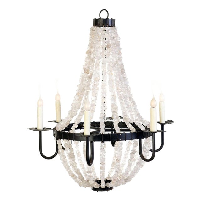 Small Empire All Crystal Chandelier by Lowcountry Originals For Sale