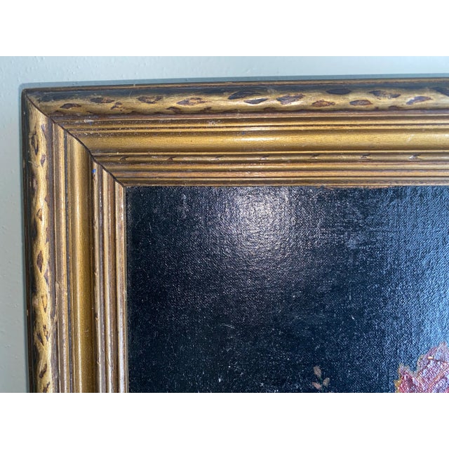 Antique Still Life Flower Painting Signed For Sale - Image 4 of 9