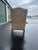 Plaid Wingback Armchair For Sale - Image 4 of 5