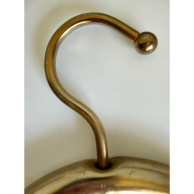 Mid-Century Modern Pair of Vintage Gold-Plated Clothes Hangers, Attributed to Lee Rowan For Sale - Image 3 of 6