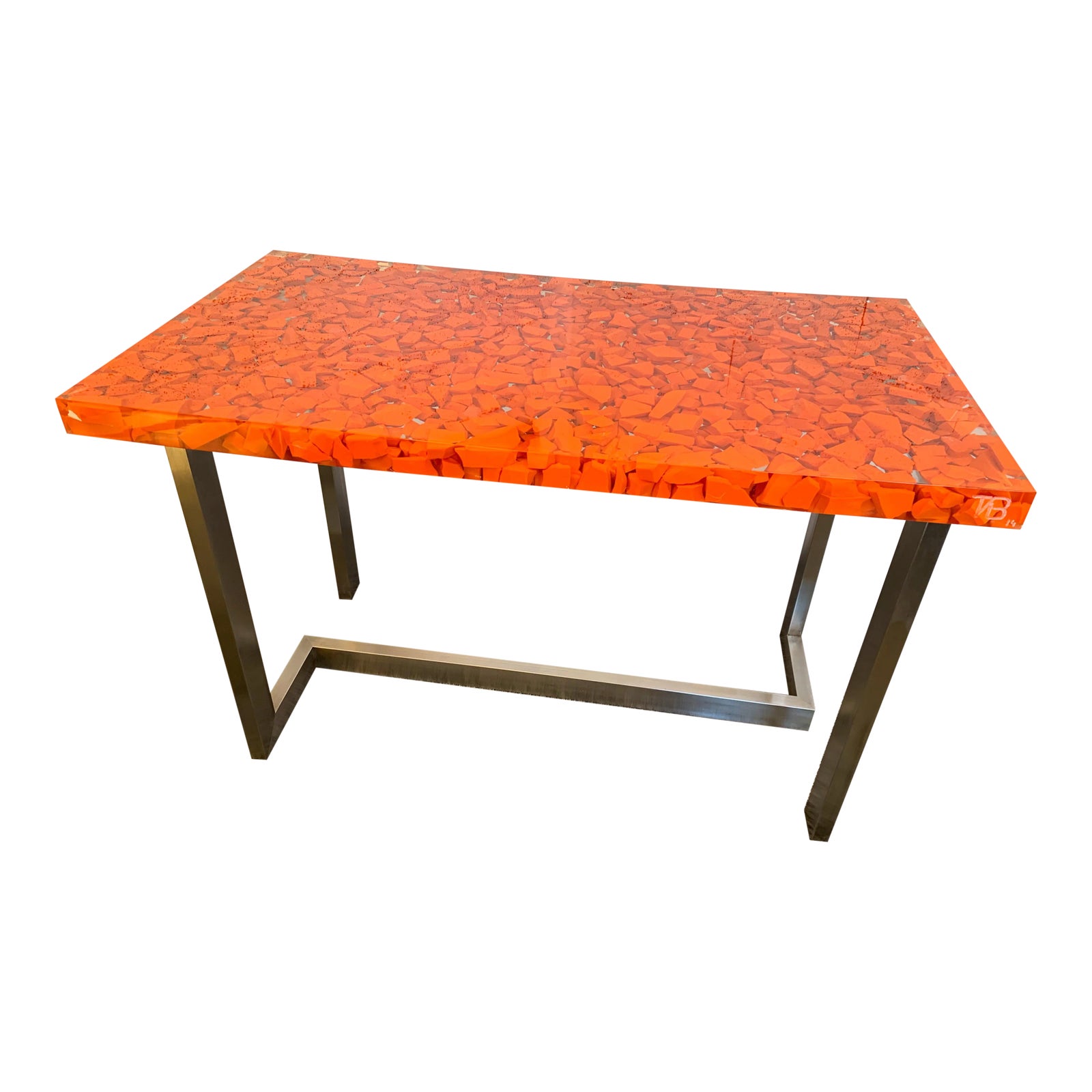 Resin Fractal Inclusion Console Table Desk by Thomas Brant. France 2014 ...