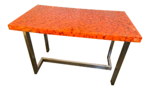Resin Fractal Inclusion Console Table Desk by Thomas Brant. France 2014