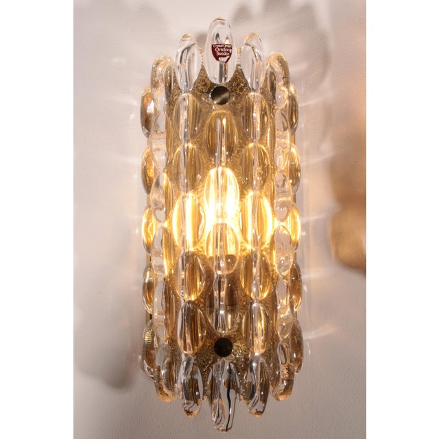Crystal Waterdrop Wall Lamps by Carl Fagerlund for Orrefors, 1960, Set of 3 For Sale - Image 11 of 13