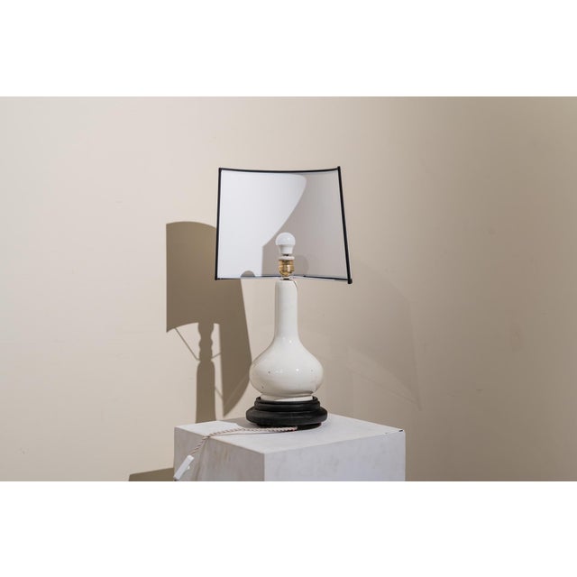 Textile Ceramic Vase Table Lamp, 1960s For Sale - Image 7 of 10