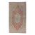 Antique Turkish Oushak Rug With Floral Motifs and Coral Background For Sale
