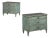 Pair of Swedish Gustavian Style Blue Painted Bedside Commodes Chests For Sale