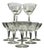 Antique Swirl Cut Crystal Champagne Coupes - Set of 12 For Sale