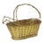 1940s Vintage French Brass Wine Basket Holder For Sale