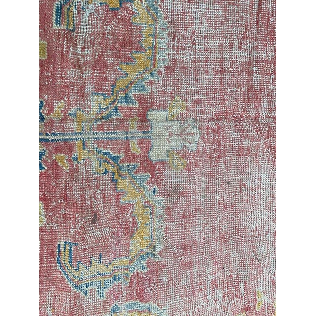 Antique Turkish Distressed Smyrne Rug For Sale - Image 6 of 18
