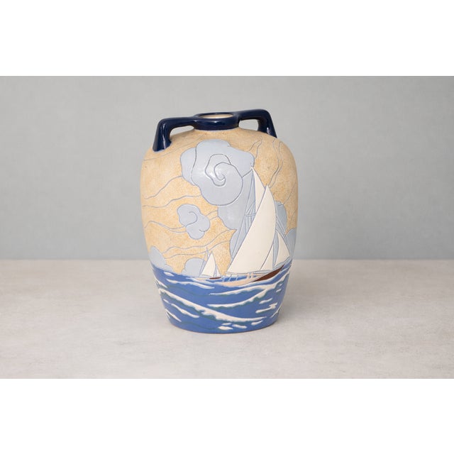 This large stoneware vase was produced by Riessner, Stellmacher & Kessel, a Bohemian ceramics manufacturer founded in...