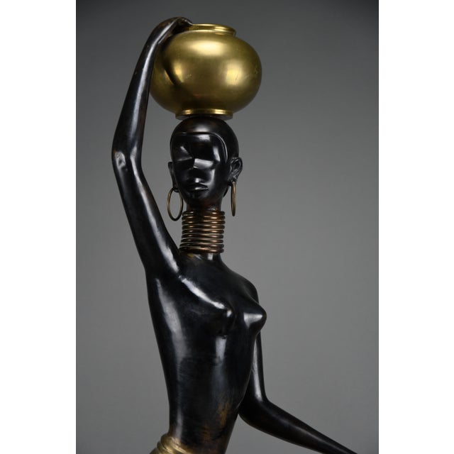 Ndebele Artist, Water Bearer Sculpture, 1960, Brass & Copper For Sale - Image 15 of 18