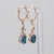 2020s 4.6Ct London Blue Topaz Stud Earrings With Earth-Mined Diamond Accents: 14k Gold, A Pair For Sale - Image 5 of 5
