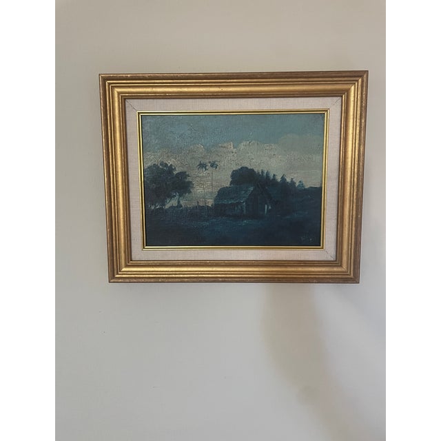 Antique Puerto Rican Tonalist Landscape Painting by José López De Victoria (1869–1930), Oil on Board, Framed For Sale - Image 10 of 14