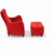 Set of Senta Armchair and Ottoman in Red Velvet by Gerard van den Berg for Wittmann For Sale - Image 5 of 18