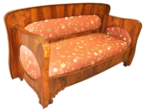 Vintage Walnut Liberty Sofa