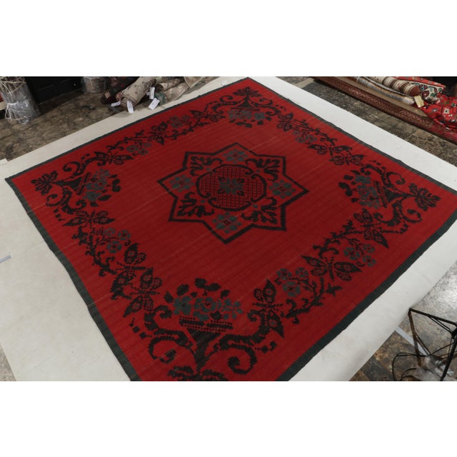 Traditional Late 18th Century Antique Turkish Kilim Rug in Red & Black Transitional Style by Rug & Kilim For Sale - Image 3 of 7