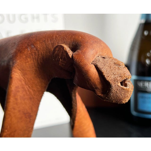 Mid-Century Modern Vintage 1960's Modernist German Leather Monkey by Deru For Sale - Image 3 of 9