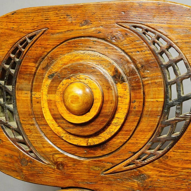 Vintage Wooden Sculpture Atlante by Luciano Bertolotto, Italy For Sale - Image 6 of 9