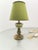 Mid-Century Modern Onyx Table Lamp with Fabric Lampshade For Sale - Image 3 of 18