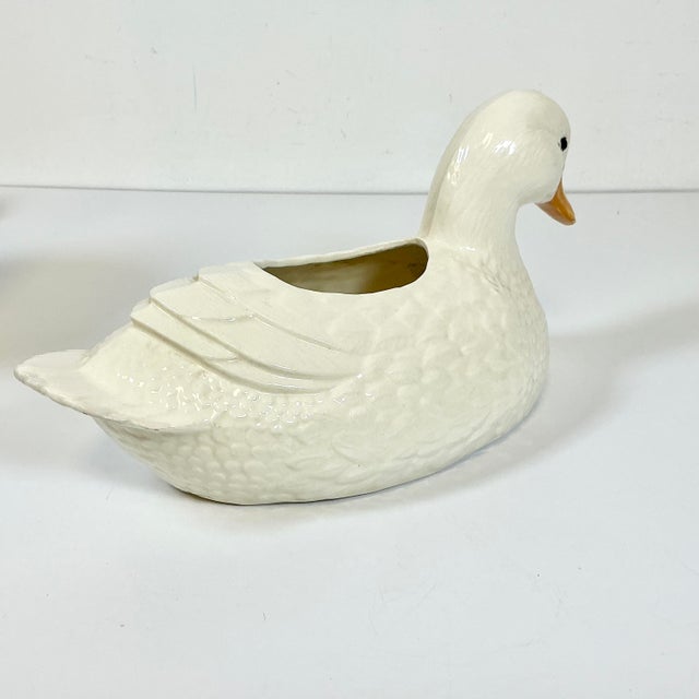1986 Vintage Folk Art Rustic Adirondack Duck Planter, Artist Initialed For Sale - Image 13 of 15