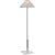 Asher Floor Lamp in Polished Nickel and Crystal with Linen Shade Designer: J. Randall Powers Height: 46" - 55" Shade...