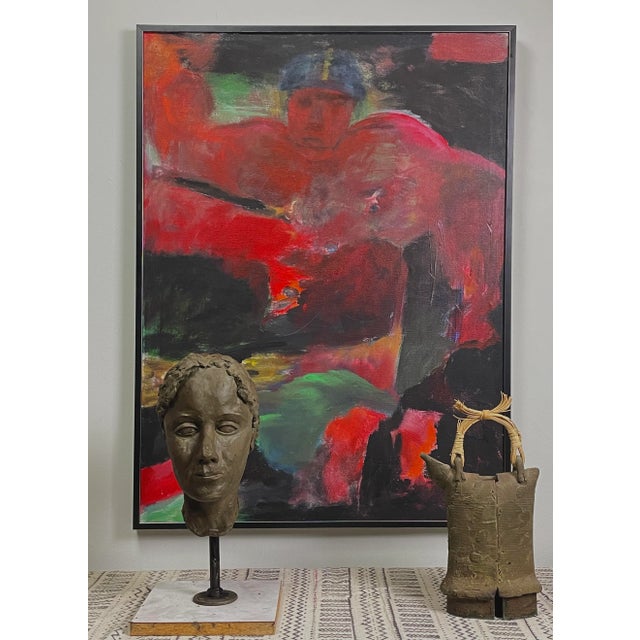 Raymonde Desabres (French, 1925-2020) - “The Champ”, Signed/Framed (ca. 1970, Acrylic on Canvas). Signed "Desabres" to...