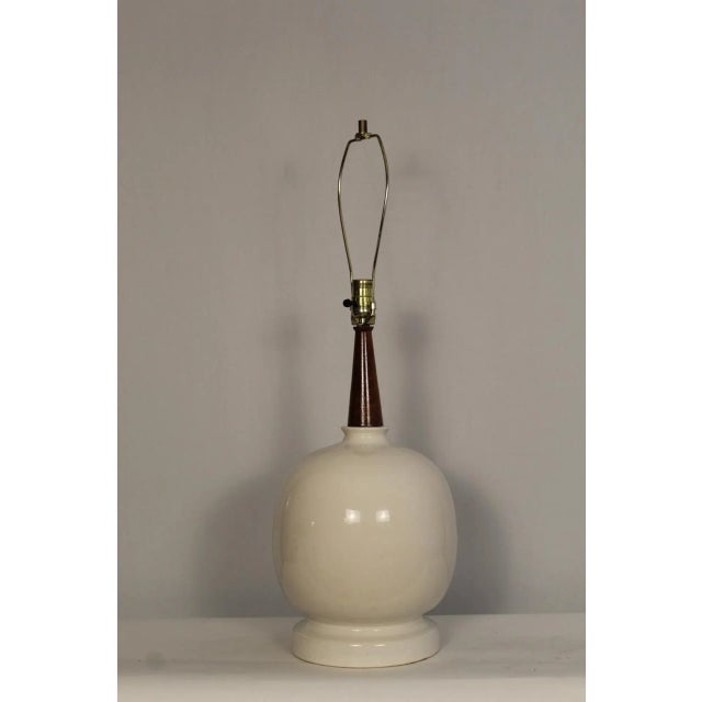 Mid 20th Century Soholm Influence Ceramic Table Lamp For Sale - Image 11 of 13