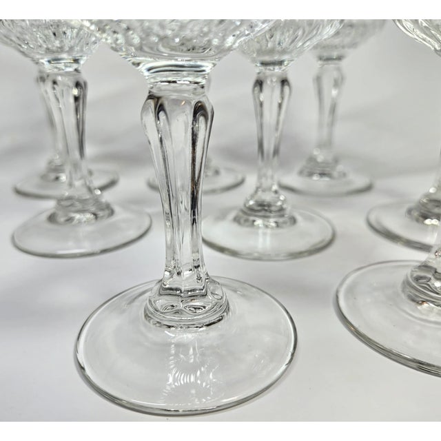 Fluted French Water Goblets- Set of Eight For Sale - Image 4 of 12