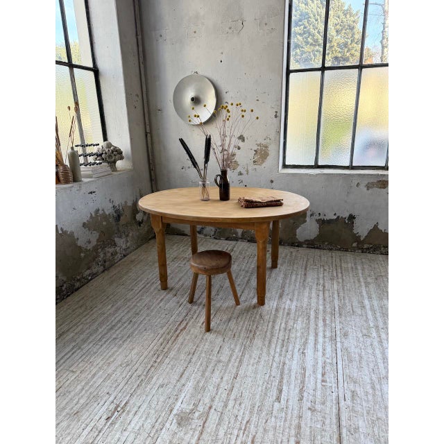 Oval Oak Farmhouse Table, 1960s For Sale - Image 6 of 18