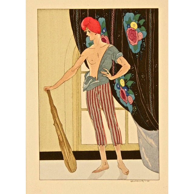 Male Figure - Original Stencil by Leonardo Brunelleschi - 1920 ca. 1920 ca. For Sale - Image 3 of 3