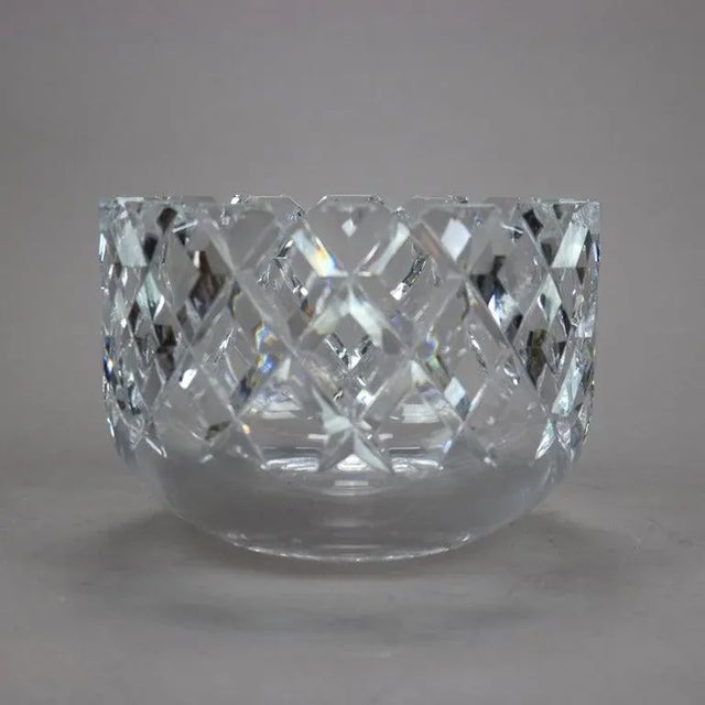 Orrefors Sofiero Cut Lead Crystal Fruit Bowl 20th Century For Sale - Image 6 of 13