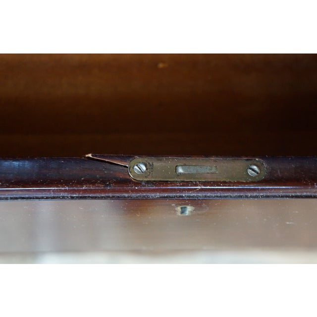 Brown Mid Century Kaplan Furniture Mahogany Queen Anne Highboy Chest on Chest Dresser For Sale - Image 8 of 18