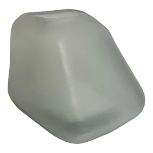 Baker Modern Chiseled Frosted Glass Saxon Vase