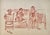David Burliuk, Modernist Conte Crayon Drawing Beach Scene David Burliuk Russian Futurist, c.1940's For Sale In Miami - Image 6 of 11
