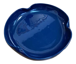 1980s Blue Glazed China Bowl