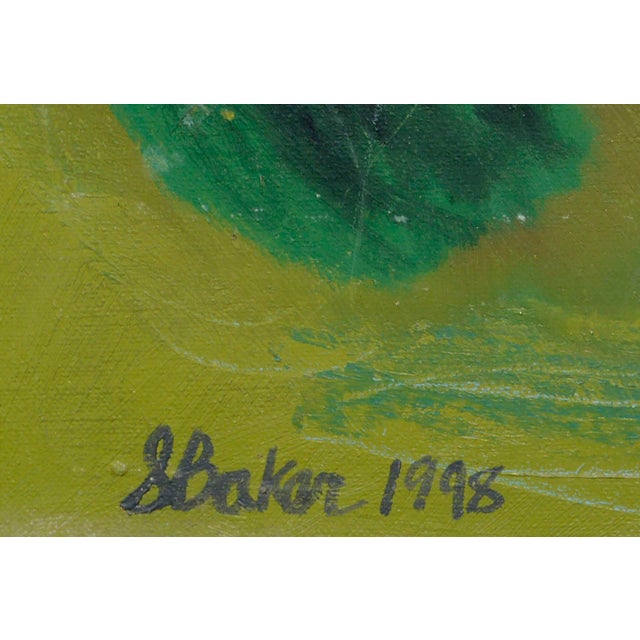 Blue Colorful Samurai, Large-Scale Modern Figural Geometric Abstract by Susan Baker For Sale - Image 8 of 9