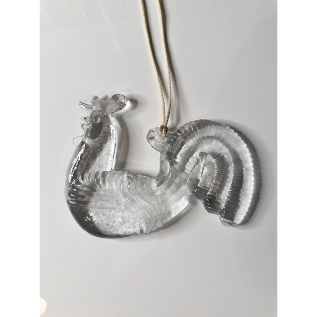 Glass Art Suncatcher in the shape of a Rooster by Bertil Vallien for Boda, Sweden, 1970s For Sale - Image 13 of 13