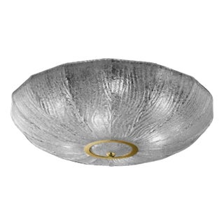 Dew Glass Ceiling Light Royal Model in Iron and Brass by Barovier and Toso for Barovier & Toso, 1970s For Sale