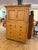Wood Antique English Pine Linen Press W/5 Graduated Drawers For Sale - Image 7 of 8